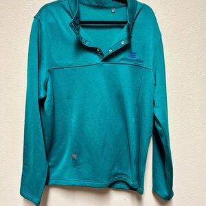 Teal Quarter-Zip Sweater